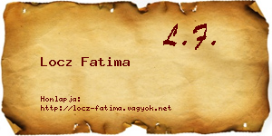 Locz Fatima névjegykártya